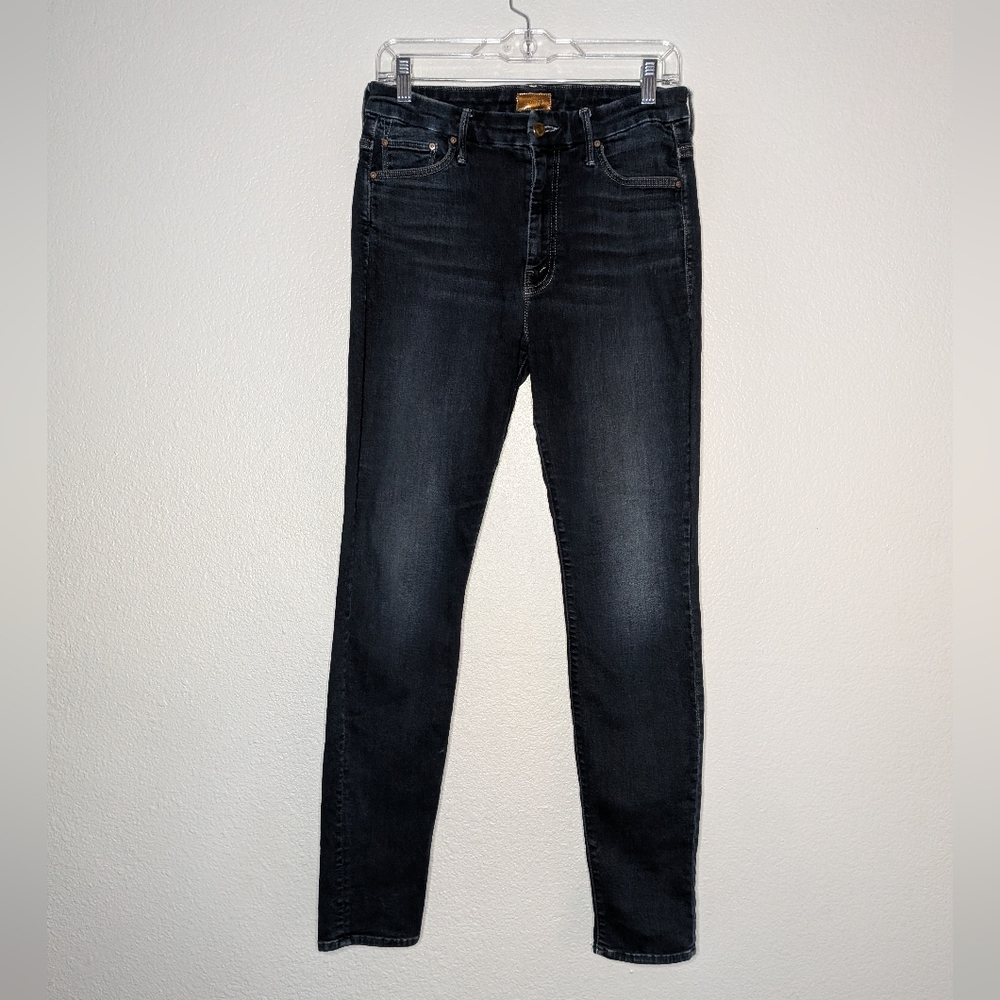 Mother Womens Blue Denim High Waisted Looker Skinny Jeans 29